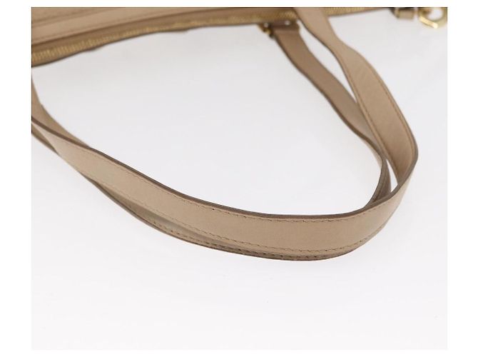 Borsa tote Vicetos Logogram MCM in pelle PVC 2 in 1 beige oro Auth ka1395 D'oro - vista 7