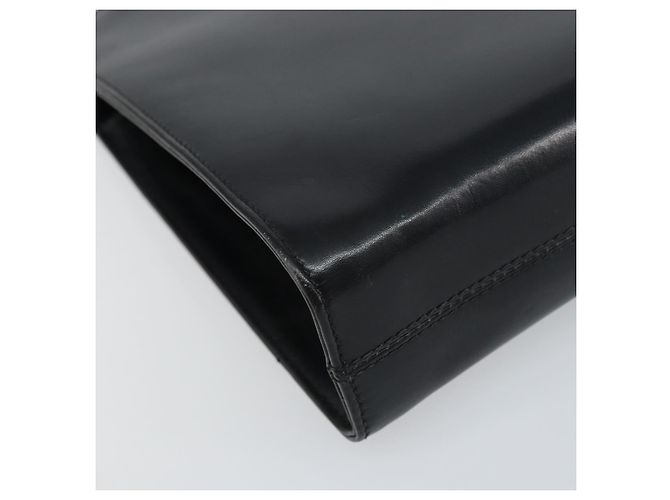 Borsa a spalla Gancini in pelle nera e oro Salvatore Ferragamo Auth 159235 Nero D'oro - vista 14