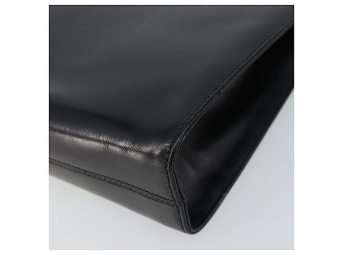 Borsa a spalla Gancini in pelle nera e oro Salvatore Ferragamo Auth 159235 Nero D'oro - vista 15