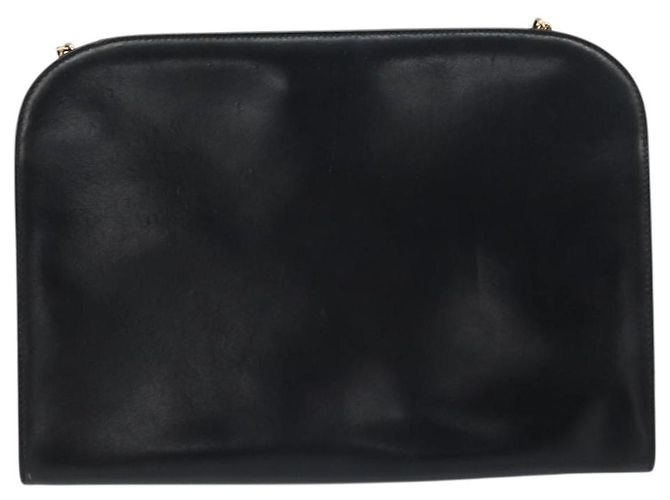 Borsa a spalla Gancini in pelle nera e oro Salvatore Ferragamo Auth 159235 Nero D'oro - vista 2