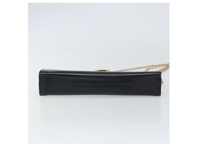 Borsa a spalla Gancini in pelle nera e oro Salvatore Ferragamo Auth 159235 Nero D'oro - vista 5