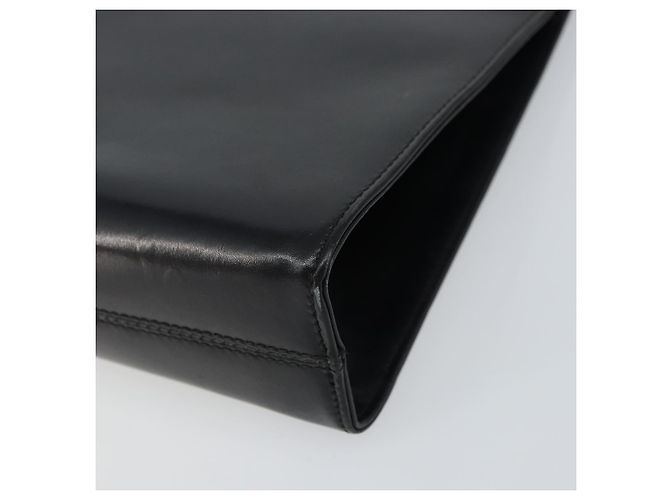 Borsa a spalla Gancini in pelle nera e oro Salvatore Ferragamo Auth 159235 Nero D'oro - vista 9