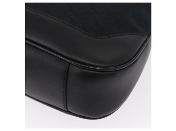 Bolsa de mão GUCCI Bamboo GG Canvas 2way Preto Prata 001 4095 Auth 159780 - vista 10