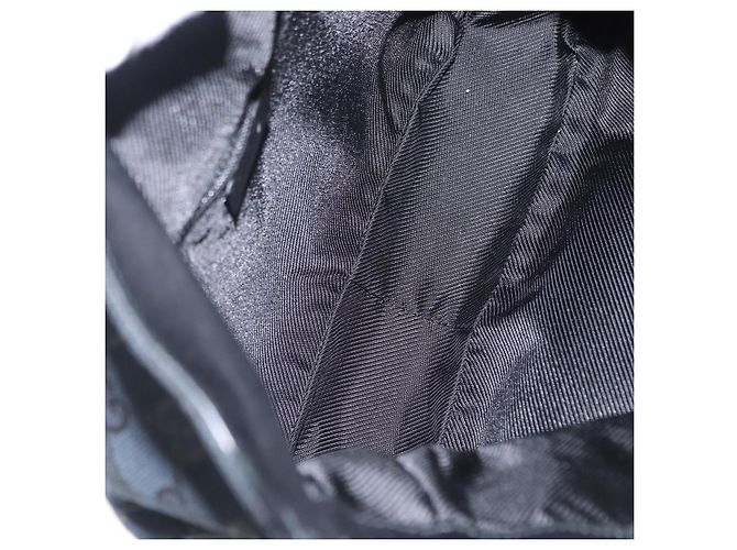 Bolsa de mão GUCCI Bamboo GG Canvas 2way Preto Prata 001 4095 Auth 159780 - vista 11