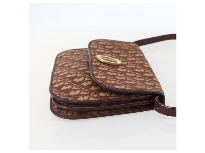Borsa a Spalla in Tela Trotter Christian Dior PVC Rosso Oro Auth 159229 - vista 4