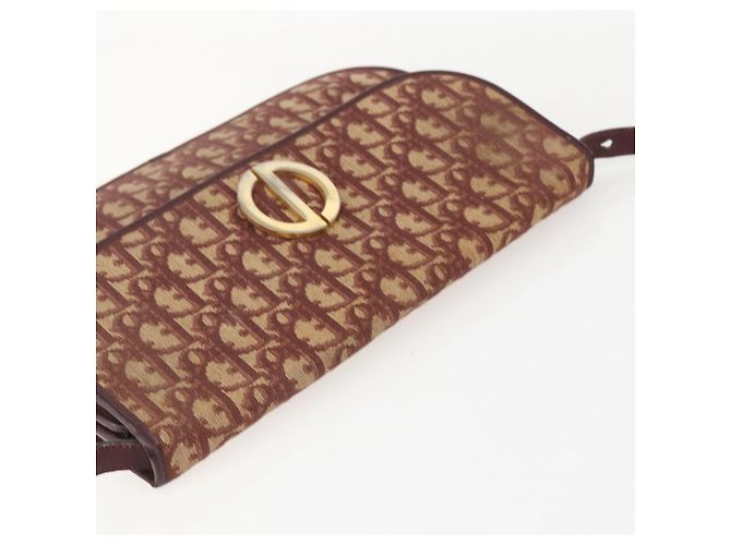 Borsa a Spalla in Tela Trotter Christian Dior PVC Rosso Oro Auth 159229 - vista 6