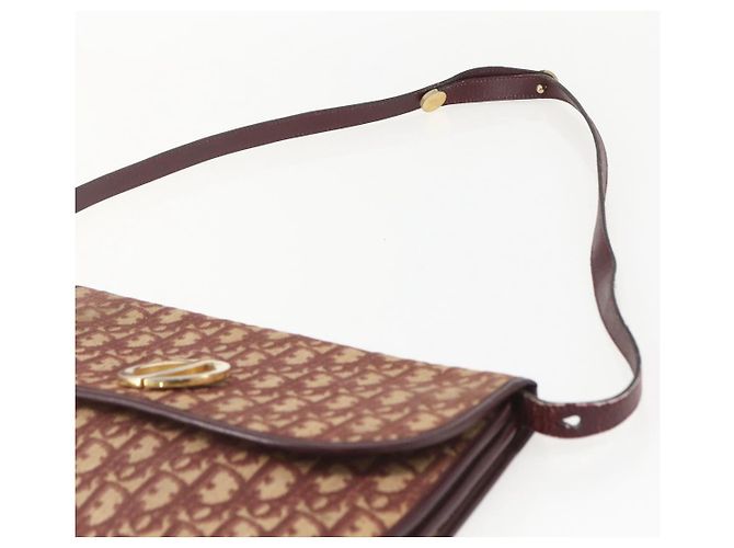 Borsa a Spalla in Tela Trotter Christian Dior PVC Rosso Oro Auth 159229 - vista 8