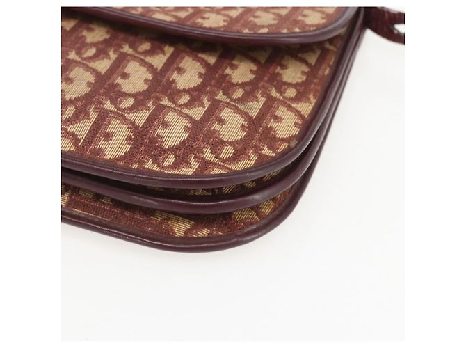 Borsa a Spalla in Tela Trotter Christian Dior PVC Rosso Oro Auth 159229 - vista 9