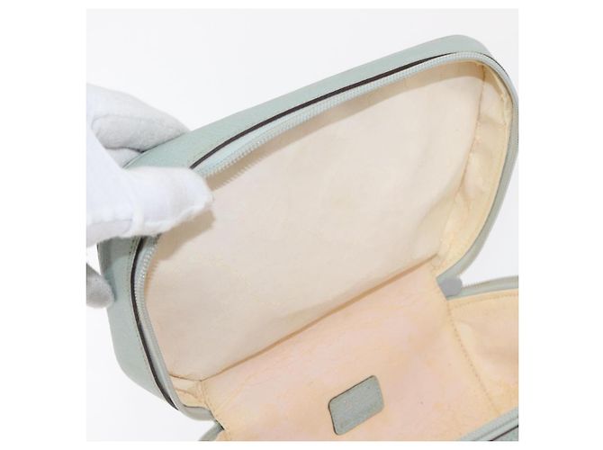 GUCCI Vanity Pouch Bolsa de Cuero Azul Claro 039 2020 0710 Auth am10333 - vista 10