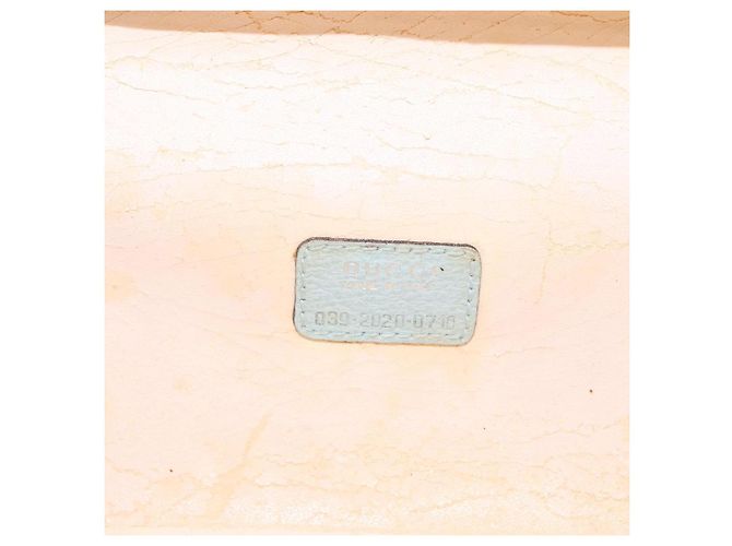 GUCCI Vanity Pouch Bolsa de Cuero Azul Claro 039 2020 0710 Auth am10333 - vista 18