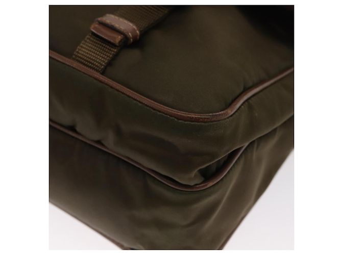 PRADA Schultertasche Nylon Khaki Silber Authentisch bs31899 - Ansicht 15