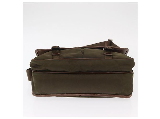 PRADA Schultertasche Nylon Khaki Silber Authentisch bs31899 - Ansicht 5