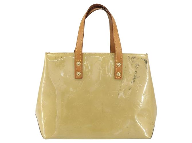 LOUIS VUITTON Monogram Vernis Reade PM Borsa a Mano Beige M91334 LV Auth 159221 - vista 13