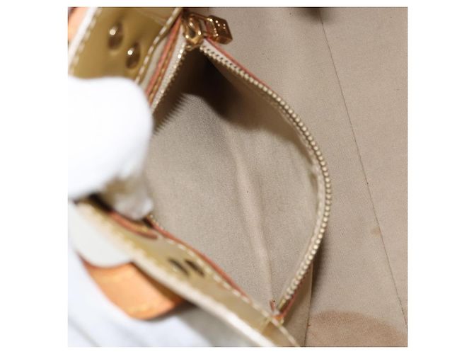 LOUIS VUITTON Monogram Vernis Reade PM Borsa a Mano Beige M91334 LV Auth 159221 - vista 21