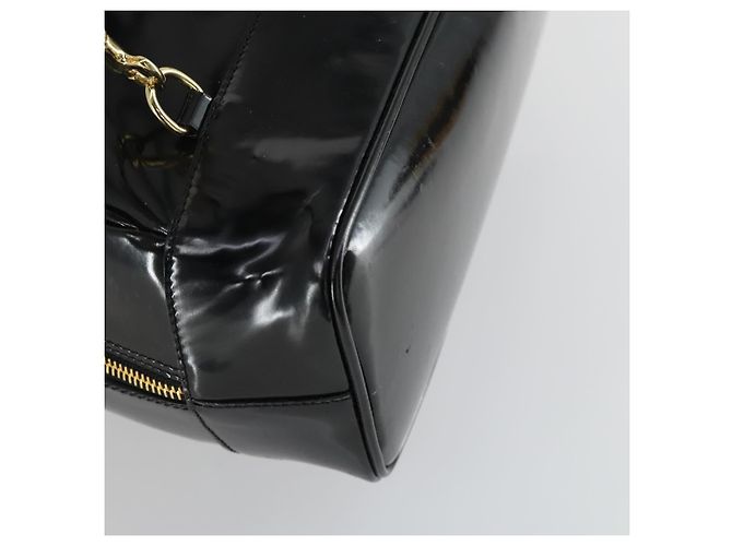 Borsa a Spalla GUCCI Bamboo Smalto Nero Oro Auth bs32059 D'oro - vista 9