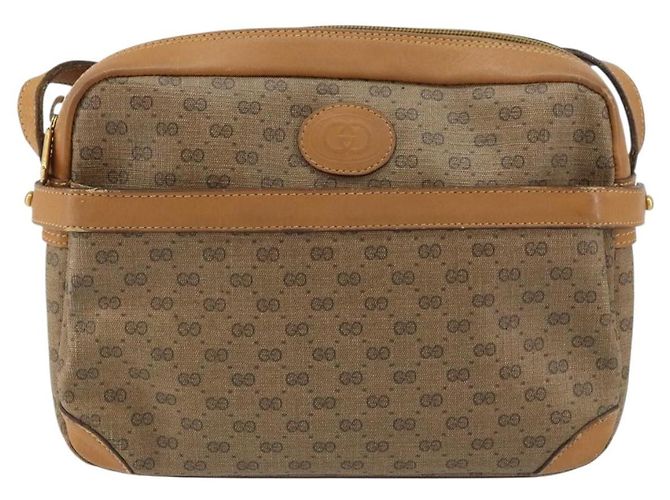 Gucci Borsa a Spalla Micro GG Supreme PVC Beige Oro 007 23 0017 Auth 160479 D'oro - vista 13