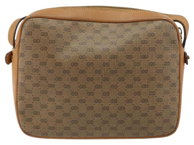 Gucci Borsa a Spalla Micro GG Supreme PVC Beige Oro 007 23 0017 Auth 160479 D'oro - vista 2