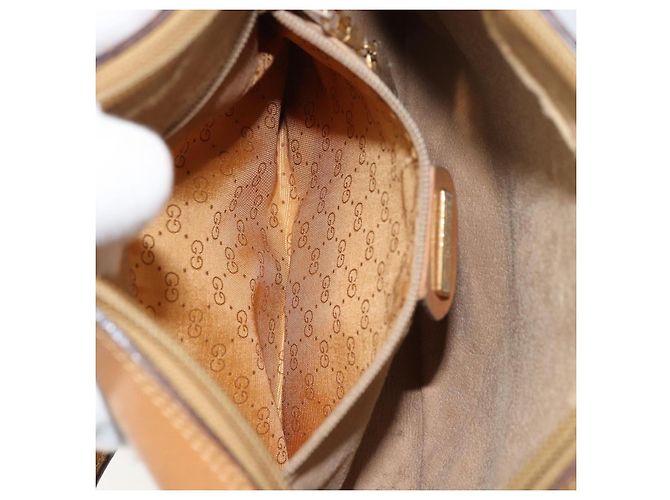 Gucci Borsa a Spalla Micro GG Supreme PVC Beige Oro 007 23 0017 Auth 160479 D'oro - vista 22
