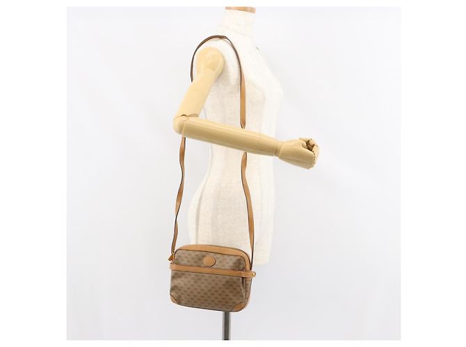 Gucci Borsa a Spalla Micro GG Supreme PVC Beige Oro 007 23 0017 Auth 160479 D'oro - vista 24