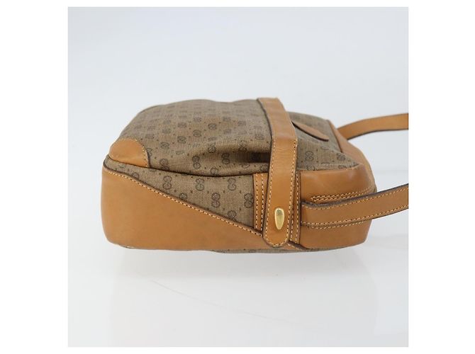 Gucci Borsa a Spalla Micro GG Supreme PVC Beige Oro 007 23 0017 Auth 160479 D'oro - vista 3