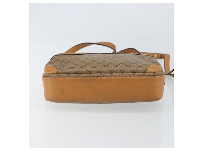 Gucci Borsa a Spalla Micro GG Supreme PVC Beige Oro 007 23 0017 Auth 160479 D'oro - vista 5