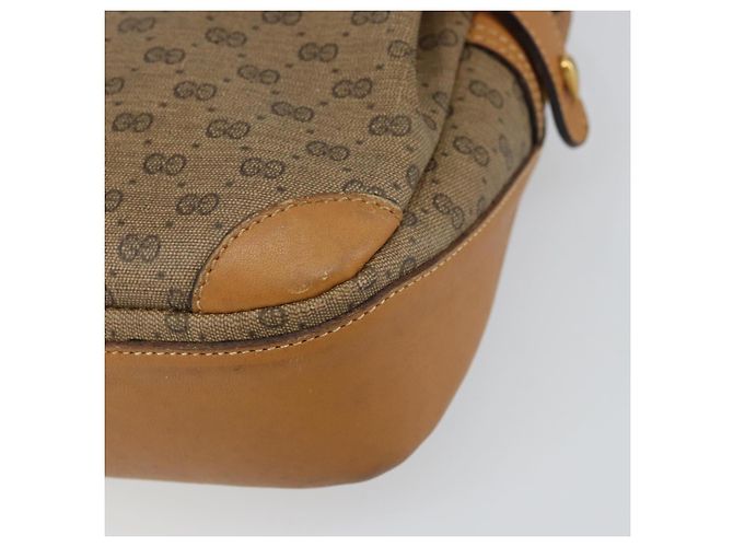 Gucci Borsa a Spalla Micro GG Supreme PVC Beige Oro 007 23 0017 Auth 160479 D'oro - vista 9