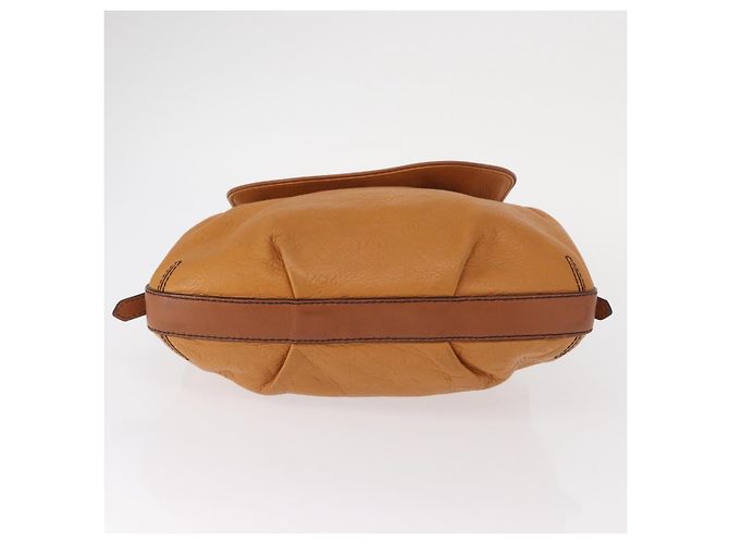 Borsa a Spalla in Pelle MCM Vicetos Logogram Marrone Oro Auth gh1463 D'oro - vista 5