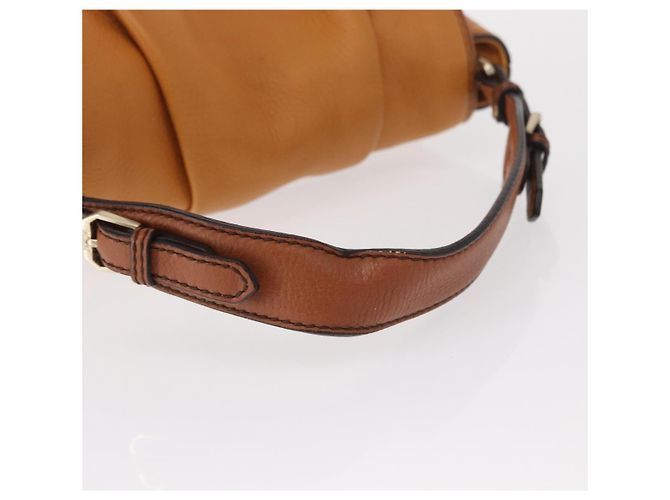Borsa a Spalla in Pelle MCM Vicetos Logogram Marrone Oro Auth gh1463 D'oro - vista 7