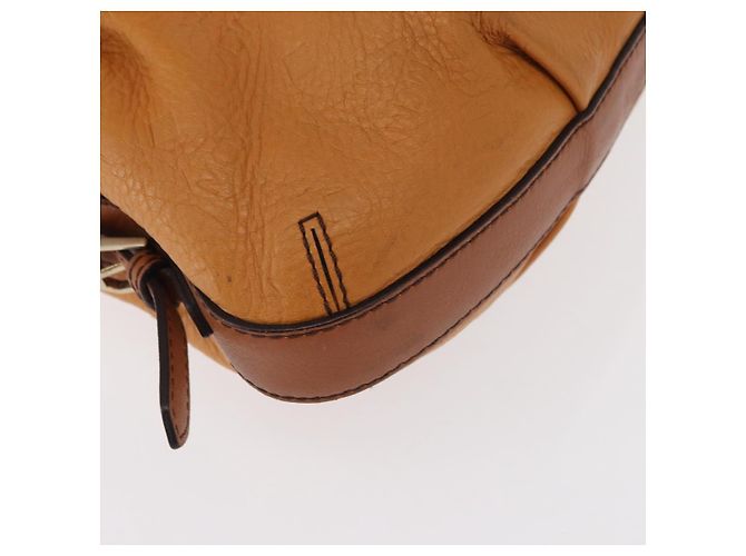 Borsa a Spalla in Pelle MCM Vicetos Logogram Marrone Oro Auth gh1463 D'oro - vista 9