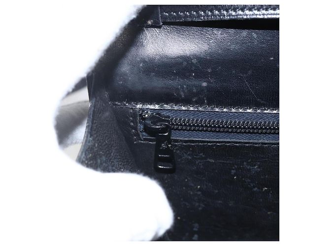 Céline Borsa a Spalla CELINE in Pelle Nera Oro Auth 160240 Nero D'oro - vista 19