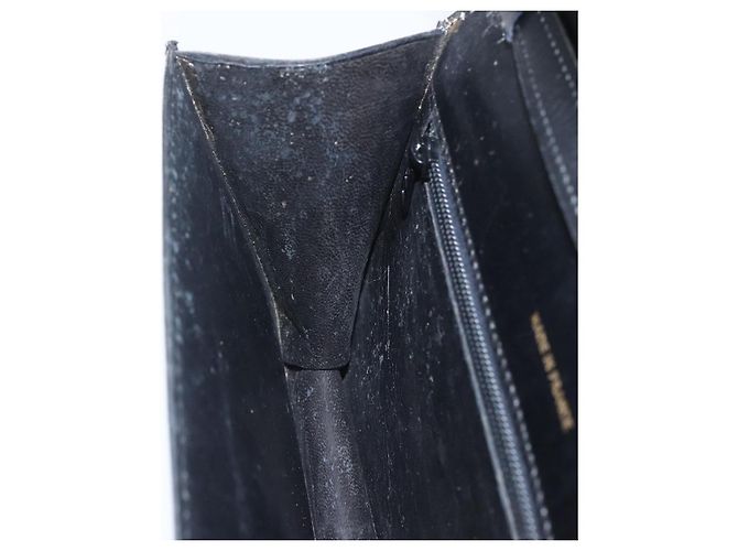 Céline Borsa a Spalla CELINE in Pelle Nera Oro Auth 160240 Nero D'oro - vista 21