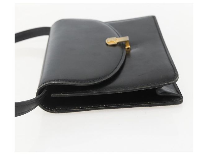 Céline Borsa a Spalla CELINE in Pelle Nera Oro Auth 160240 Nero D'oro - vista 3