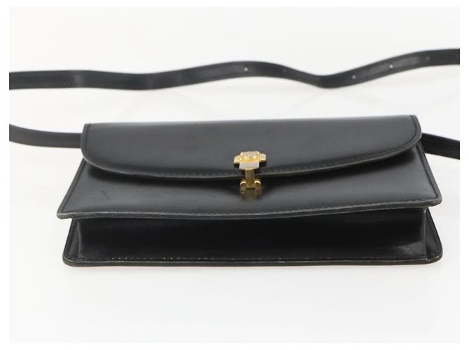 Céline Borsa a Spalla CELINE in Pelle Nera Oro Auth 160240 Nero D'oro - vista 5
