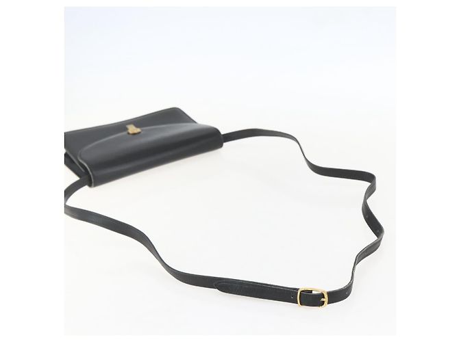 Céline Borsa a Spalla CELINE in Pelle Nera Oro Auth 160240 Nero D'oro - vista 7