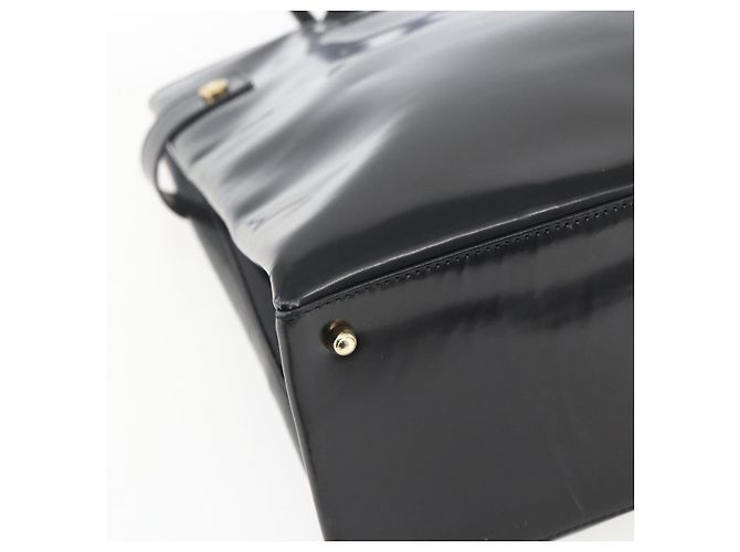 Borsa Tote GUCCI Smalto Nero Oro 002 1046 0407 Auth bs31886 - vista 14