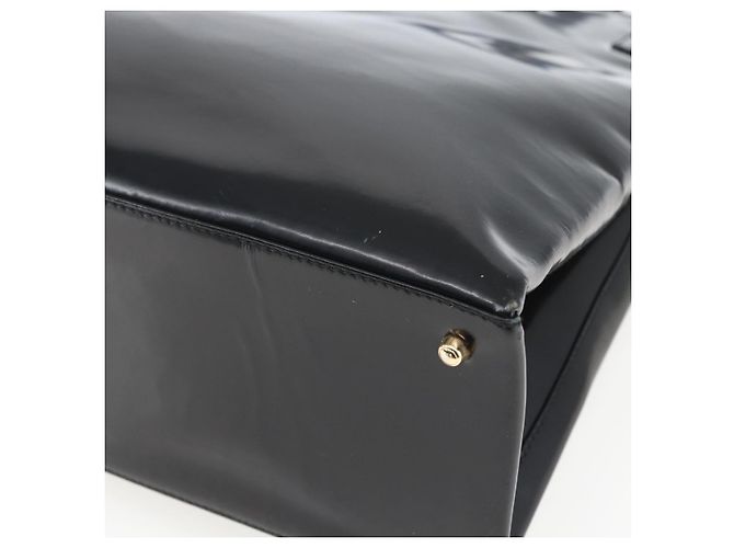Borsa Tote GUCCI Smalto Nero Oro 002 1046 0407 Auth bs31886 - vista 15