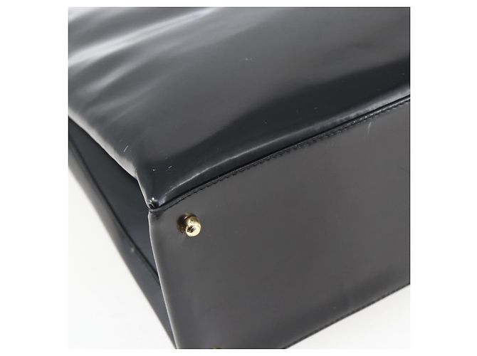 Borsa Tote GUCCI Smalto Nero Oro 002 1046 0407 Auth bs31886 - vista 16