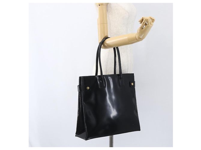 Borsa Tote GUCCI Smalto Nero Oro 002 1046 0407 Auth bs31886 - vista 23