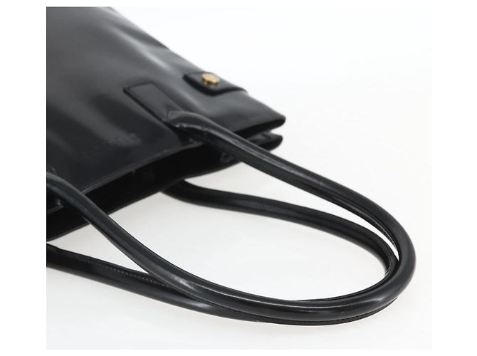 Borsa Tote GUCCI Smalto Nero Oro 002 1046 0407 Auth bs31886 - vista 7