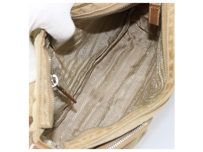 Borsa a Spalla PRADA Nylon Beige Argento Autentica ka1242 - vista 11