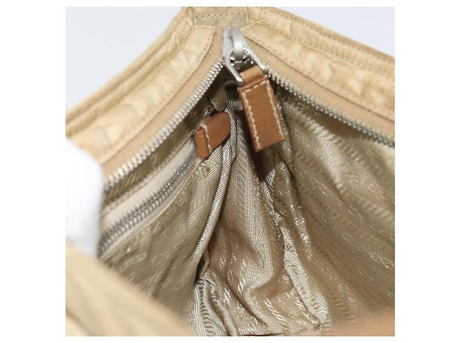 Borsa a Spalla PRADA Nylon Beige Argento Autentica ka1242 - vista 22