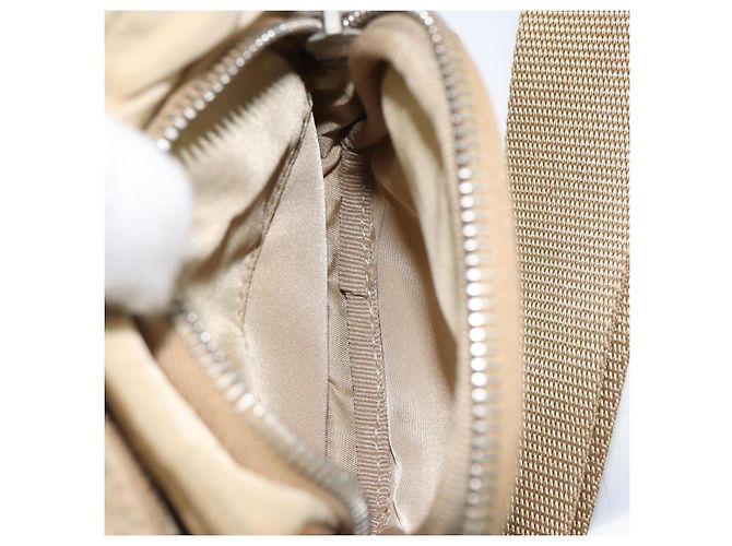 Borsa a Spalla PRADA Nylon Beige Argento Autentica ka1242 - vista 27