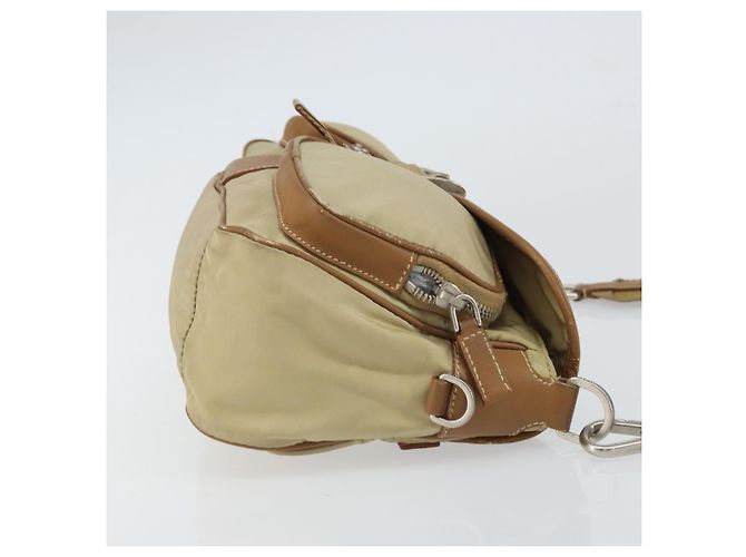Borsa a Spalla PRADA Nylon Beige Argento Autentica ka1242 - vista 3