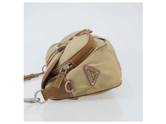 Borsa a Spalla PRADA Nylon Beige Argento Autentica ka1242 - vista 4