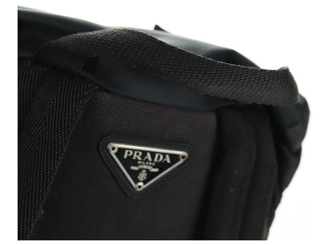 PRADA Backpack Nylon Black Silver Auth bs31838 Silvery - view 7