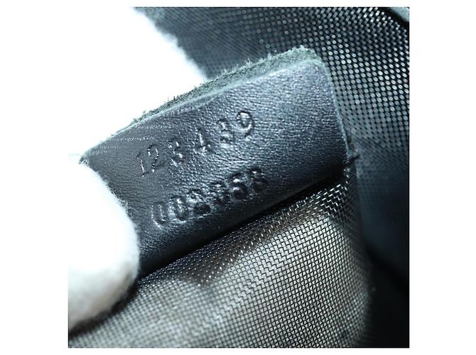 Borsa a Mano Gucci GG Canvas Sherry Line Nera 123439 Auth SW1801 Nero - vista 12