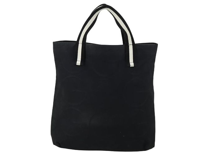 Borsa a Mano Gucci GG Canvas Sherry Line Nera 123439 Auth SW1801 Nero - vista 13