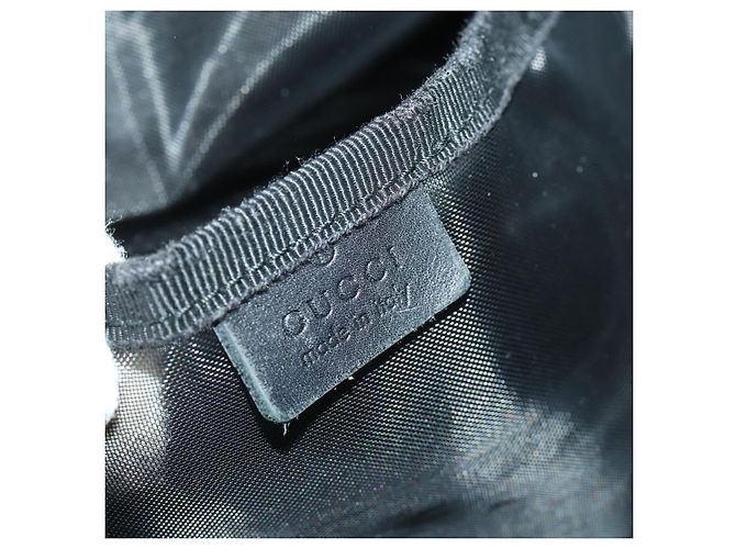 Borsa a Mano Gucci GG Canvas Sherry Line Nera 123439 Auth SW1801 Nero - vista 19