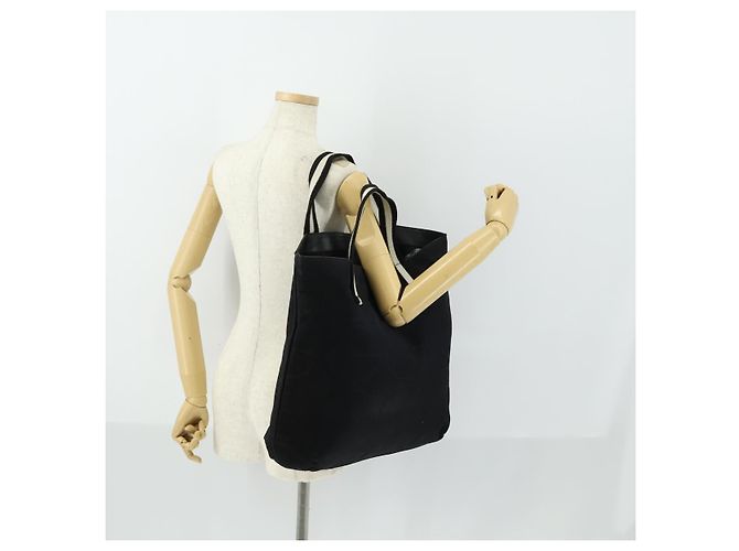 Borsa a Mano Gucci GG Canvas Sherry Line Nera 123439 Auth SW1801 Nero - vista 20