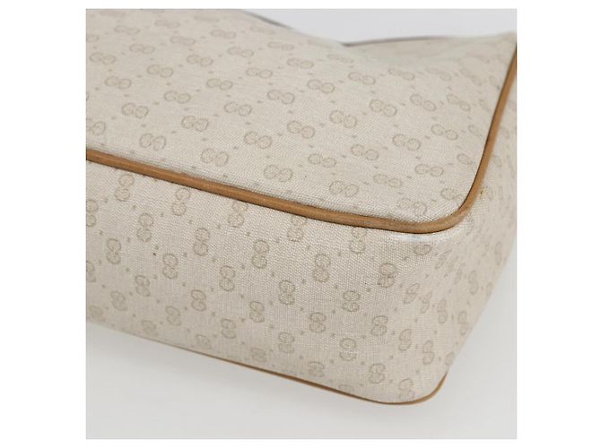 GUCCI Borsa Clutch Sherry Line in Tela Micro GG Bianca 014 904 0018 Auth BA9347 Bianco D'oro - vista 15